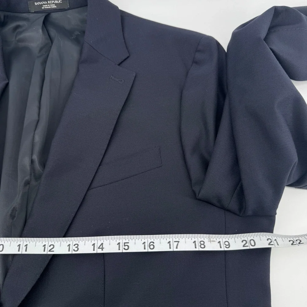 Banana Republic Reda Flexo Blazer Mens 40R Navy Blue Tailored Slim Fit Italian